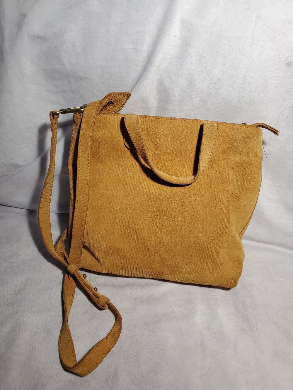 Madewell Zip-Top Transport Crossbody Bag Suede Leather